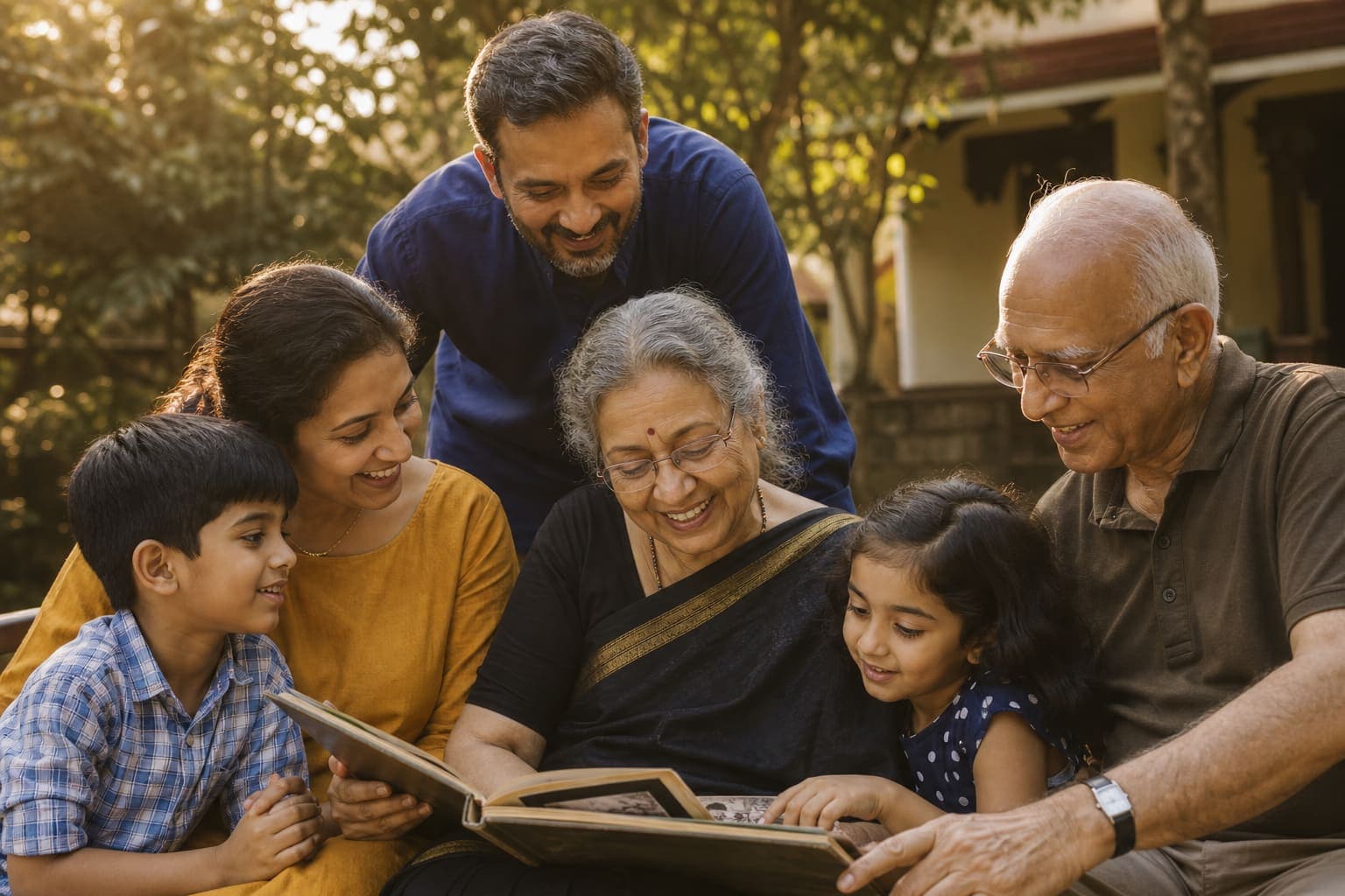 Indian multi-generation family together — BloodlineBridge family tree and heritage